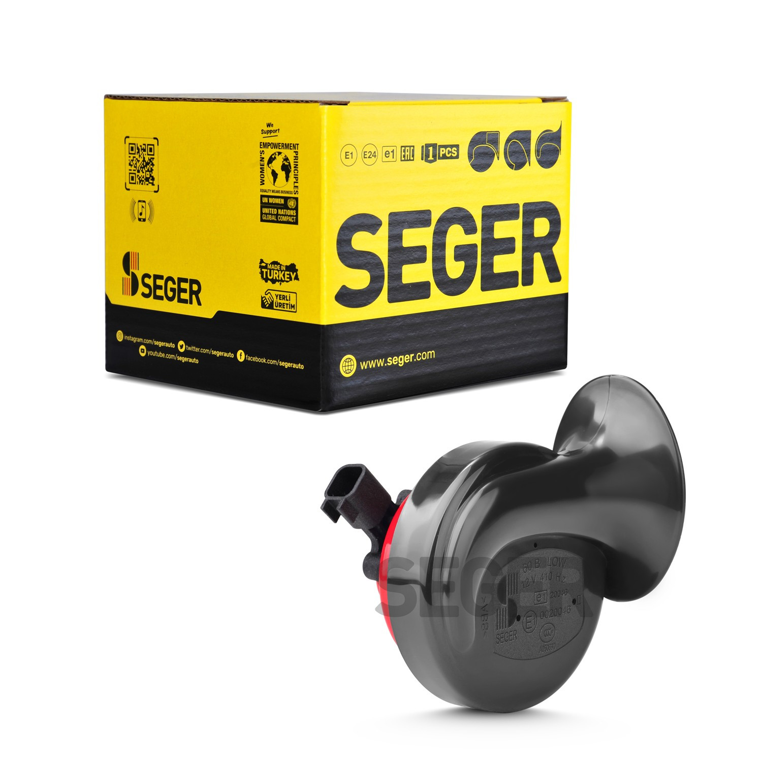 SEGER - 60B Salyangoz Korna 12V (Dadat) , Kalın Ses , Delphi 1541