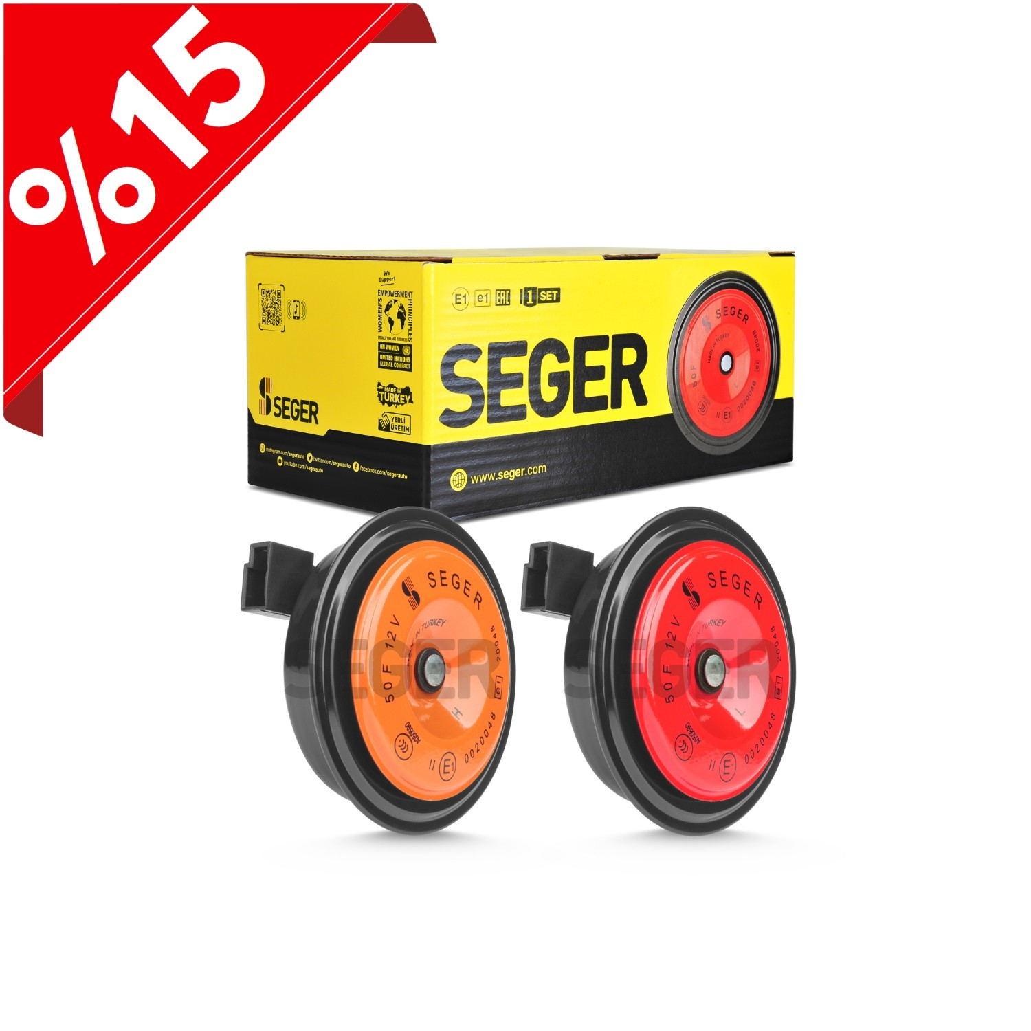 50F MİDİ DİSK KORNA 12V (DİDİT) , KALIN - İNCE SES TAKIM , TOYOTA