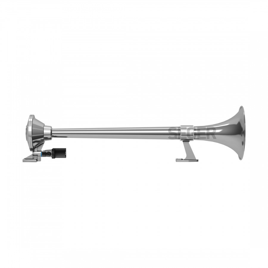 SEGER - 82Mh Marin Havalı Korna 12V, Krom Borulu