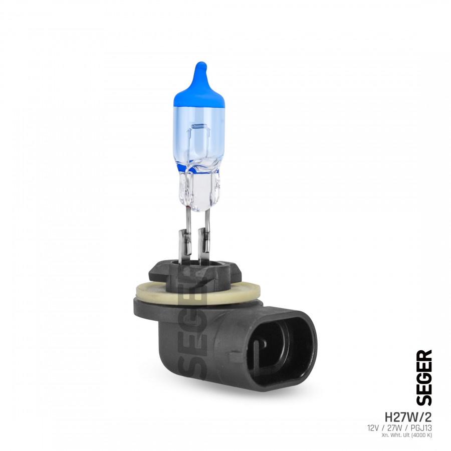 H27W/2 (881) 12V 27W PGJ13 Eğri Soket Xenon White Ultra (4.000K Beyaz Işık)