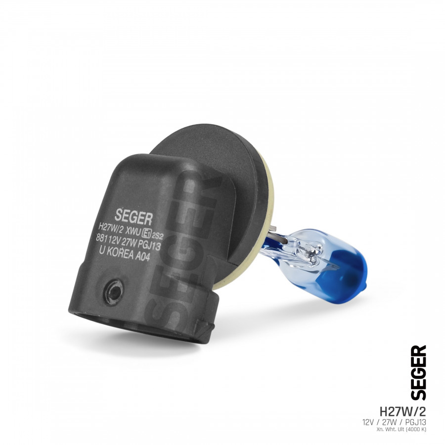 H27W/2 (881) 12V 27W PGJ13 Eğri Soket Xenon White Ultra (4.000K Beyaz Işık)