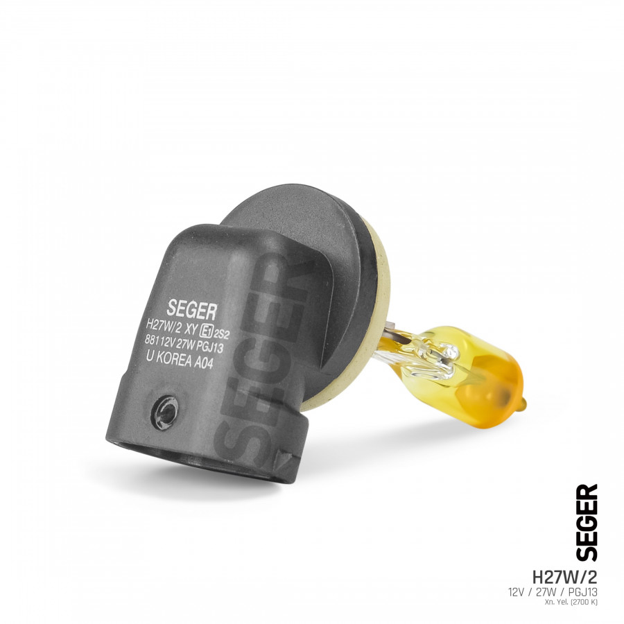 H27W/2 (881) 12V 27W PGJ13 Eğri Soket Xenon Yellow (2.700K Sarı Işık)